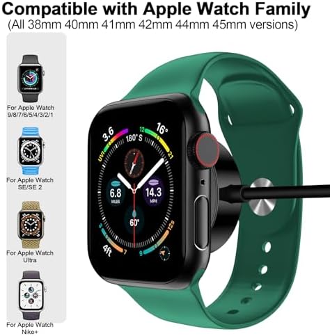 Magnetic Fast Charging Cable for Apple Watch – Portable 1.6 FT Wireless Charger Compatible with All i Watch Series Ultra/10/9/8/7/6/SE/SE2/5/4/3 – Quick Connection & Enhanced Durability for Effortless Charging