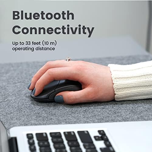 Elevate Your Productivity with the Perixx PERIMICE-802 PP Wireless Bluetooth Mouse – Sleek Purple Design for Windows, i OS & Android Devices – Ergonomic Comfort and High Precision Tracking for On-the-Go Professionals