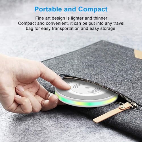 High-Speed 15 W Samsung Wireless Charging Pad for Galaxy S25 Ultra, S24 Ultra, S23 FE, S22, S21, S20 FE, Plus i Phone 16, 15, 14 Pro Max & Google Pixel 9 Pro XL – Ultimate Fast Charging Station with Enhanced Device Compatibility and Safety Features