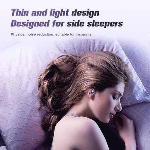 Premium Purple Wireless Bluetooth Sleep Earbuds for Side Sleepers – Advanced Noise-Cancelling Mini Headphones Designed for Ultimate Comfort and Uninterrupted Sleep – Perfect for Travel, Meditation, and Stress Relief – Lightweight Design Tailored for Small Ear Canals to Enhance Sleep Quality