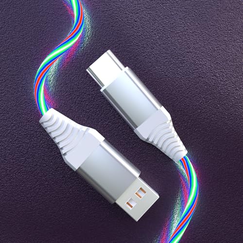 Illuminate Your Charging Experience: Premium 78-Inch Light Up USB C Charging Cable with 3 A Fast Charging Capability – Universal Compatibility for i Phone 16/15/Pro/Plus/Pro Max, Galaxy S24/S23/S22/S21/S20, i Pad, Pixel & More – Durable, Stylish LED Indicator for Nighttime Visibility and Enhanced Convenience