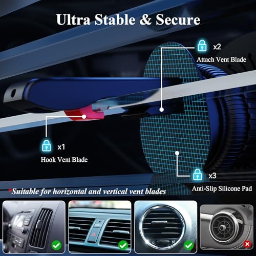 Minthouz Magnetic Wireless Car Charger – 15 W Fast Charging for i Phone 16/15/14/13/12 Series & Qi-Certified Devices – Secure Mag Safe Car Mount for Effortless Navigation & Hands-Free Calls – Sleek, Durable Design for Every Vehicle
