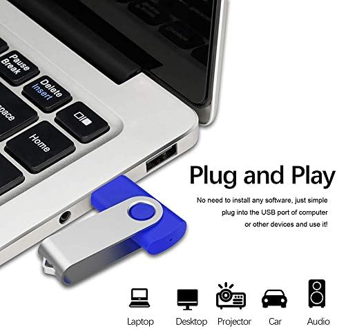 Colorful 5-Pack Aiibe 128 GB USB Flash Drives – High-Speed USB 2.0 Memory Sticks for Effortless File Transfers and Dynamic Data Storage Solutions in Black, Red, Yellow, White, and Purple