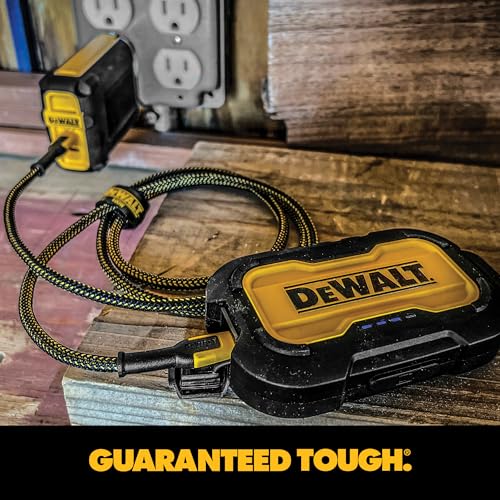 DEWALT Heavy Duty 100 W USB C Cable – 6 ft High-Speed Type-C to Type-C Fast Charging Cord for i Phone 16/15 Pro Max, Mac Book, i Pad & Samsung Galaxy – Enhanced Durability for Jobsite and Home Use with PD Technology