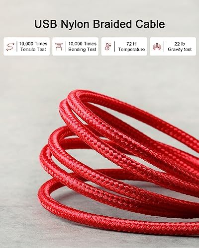 High-Speed USB A to USB C Cable (3.3 FT & 10 FT) – 10 Gbps Data Transfer, 60 W Fast Charging for Samsung Galaxy S23/S22/S21/S20/S10 Ultra & All Type C Devices – Durable Nylon Braided Design for Ultimate Flexibility and Performance