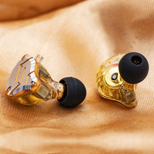 Linsoul KZ ZS10 Pro Hybrid IEM Earbuds – 4 BA + 1 DD High-Fidelity Wired In-Ear Monitors with Stainless Steel Faceplate and Detachable Cable, Ideal for Musicians and Gamers with Built-in Mic, Unmatched Sound Clarity and Versatile Compatibility