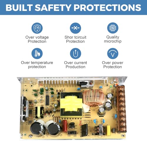 Universal 24 V 10 A AC/DC Power Supply Adapter – 240 W High-Efficiency Switching Converter for LED Lighting & CCTV Systems – Superior Voltage Stability with Advanced Safety Features for Secure Device Performance