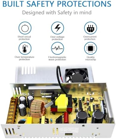 120 W 24 V AC to DC Power Supply Adapter – High-Performance Switching Transformer for LED Lighting, 3 D Printers, and CCTV Systems with Enhanced Efficiency and Safety Features