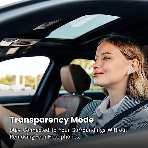 MOOR Premium Bluetooth 5.2 Wireless Earbuds with Advanced Hybrid Noise Cancellation – 30 Hours Playtime & Deep Bass for Immersive Sound – IPX5 Waterproof Design Ideal for Sports and Work – Ultra-Lightweight Comfort with Built-in Microphone for Crystal-Clear Calls – Switch Between ANC and Transparency Modes for Ultimate Audio Control