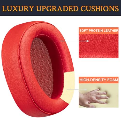 Premium SOULWIT Replacement Earpads for Sony WH-H900 N & MDR 100 ABN – Noise Isolation Foam Cushions in Vibrant Green for Enhanced Audio Experience and Comfort – Perfect Fit Over-Ear Headphone Accessories with Quick Installation for Long Listening Sessions