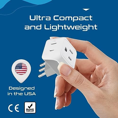 Ultimate Universal Travel Adapter: 35 W Fast Charging Power Converter with PD & QC 3.0, Dual USB-C & Triple USB Ports for Seamless Global Connectivity – Compatible with Type A, C, G, I Outlets for Effortless Charging Across EU, US, UK & Beyond – Perfect Travel Companion for Modern Explorers