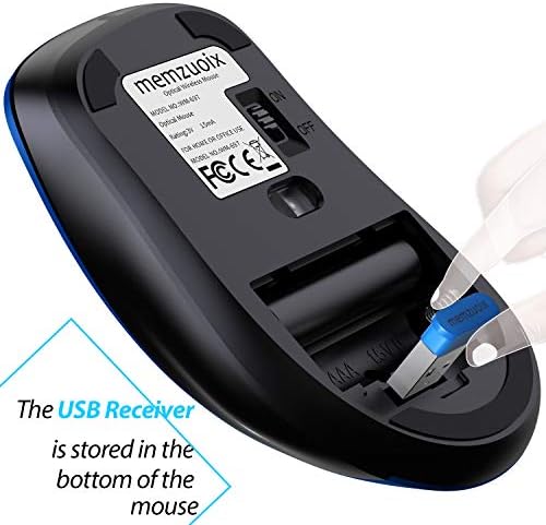 Upgrade Your Workflow with the Memzuoix 2.4 G Wireless Mouse – Ergonomic and Portable 1400 DPI USB Mouse for Laptop, PC & Desktop | 5 Customizable Buttons for Ultimate Control | Ideal for Professionals and Casual Users Alike