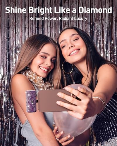Sparkling 5000 m Ah Portable Charger by i Walk – 22.5 W High-Speed Power Bank with Integrated USB-C for i Phone 16/15 & Samsung Galaxy S25/S24 – Stylish Travel Companion for Effortless On-the-Go Charging and Continuous Power Output