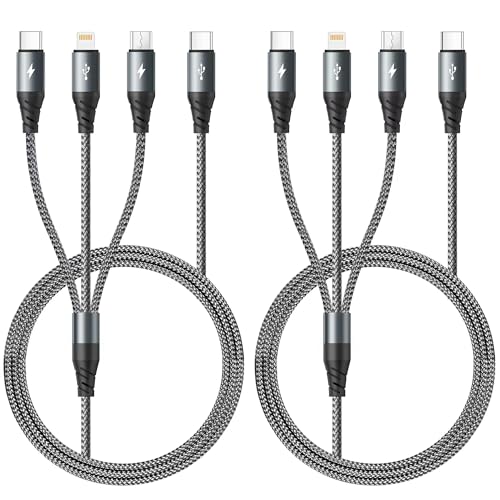 Transform your charging experience with the 3-in-1 USB C Multi Charging Cable, a high-performance solution engineered for ultimate convenience. This nylon braided charging cord, measuring a generous 6 feet, supports rapid power delivery up to 3 A, ensuring your i Phone 16/15/14 and Android devices stay charged on the go. Featuring Lightning, Type-C, and Micro USB connectors, this universal compatibility charger eliminates clutter by consolidating multiple cables into one, making it perfect for families and travelers alike. Designed for durability, the tangle-resistant construction withstands daily wear and tear, providing reliable service for all your devices. Elevate your charging game with this efficient, robust cable that minimizes downtime and maximizes convenience—experience the future of charging today!