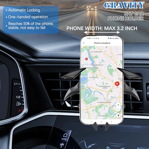 Revolutionary Bat Wings Car Phone Holder – Universal Air Vent Mount with Mechanical Wings for Ultimate Smartphone Stability and Safety While Driving