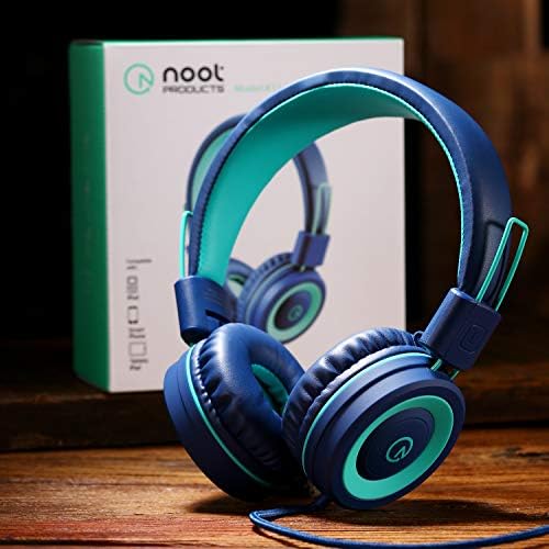 Noot Products K11 Kids Headphones – Ergonomic Foldable Wired On-Ear Audio Solution with 5 ft Tangle-Free Cord and 3.5 mm Jack for i Pads, Kindle, Fire Tablets, and Laptops – Ultimate Comfort and Stylish Design for School, Travel, and Gaming – Safe Listening Experience for Young Audiophiles