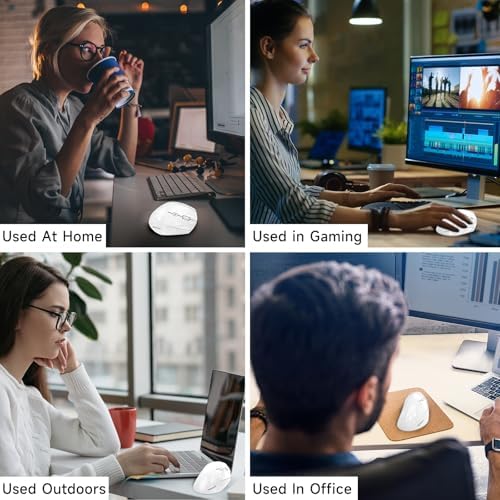 Elevate Your Comfort and Style with the memzuoix Purple Ergonomic Wireless Mouse – Right-Handed Vertical Design for Natural Wrist Posture, Adjustable DPI of 800/1200/1600, Perfect for PCs, Laptops, and Desktops – Experience Lag-Free 2.4 G Connectivity and Enhanced Productivity!