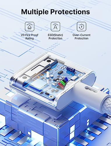 JSAUX 140 W USB-C Magnetic 3-in-1 Charging Cable – 10 FT Durable Nylon Braided Design for Mac Book Air & Pro (2023/2022 M2, 2023 M3/2021 M1) – Rapid Power Delivery & Hassle-Free Connectivity for Home, Office, and Travel Use