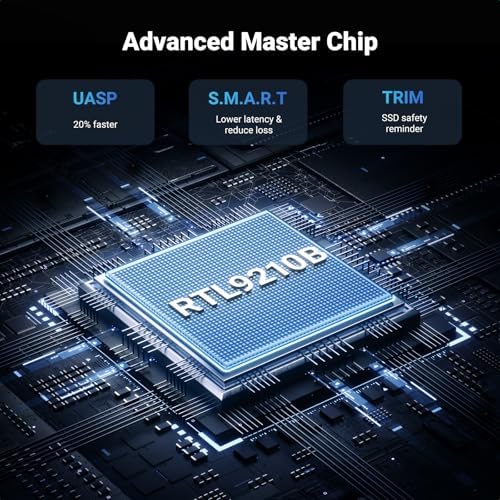 UGREEN M.2 NVMe SATA SSD Enclosure – Ultra-Fast 10 Gbps USB 3.2 Gen 2 External Adapter for PCI-E & SATA SSDs – Tool-Free Installation, UASP & TRIM Support, Compatible with 2230/2242/2260/2280 Drives – Durable Aluminum Alloy Design for Optimal Heat Management and Portability