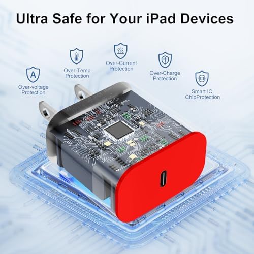 Ultimate 20 W Fast Charging Solution: 10 Ft i Phone 15 Charger with 3 Durable USB-C Cables & Dual Wall Adapters – Compatible with i Phone 15/15 Pro/Pro Max, i Pad Pro, Air Pods, and Samsung Devices for Rapid Power-Up and On-the-Go Convenience