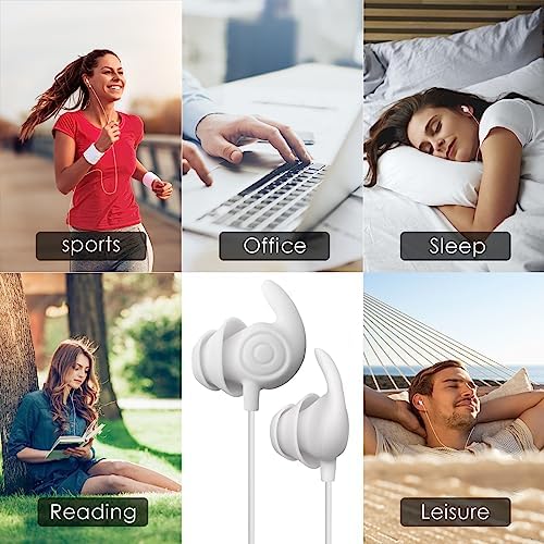 Hmusic USB-C Sleep Earbuds – Ultra-Comfortable Noise Isolation Earphones for Side Sleepers, Meditation, and Air Travel – Lightweight Silicone Design with Integrated Mic for Insomnia Relief and Ultimate Relaxation – Ideal for Enhanced Serenity and Peaceful Rest