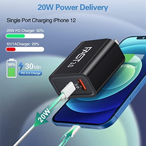 5 Pack Boxeroo USB-C Wall Charger Block – Dual Port PD Fast Charging Adapter for i Phone 15 Pro Max, Google Pixel 6/5, Samsung Galaxy – Universal USB-C Plug for Rapid Device Charging – Compact, Durable, and Travel-Friendly