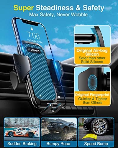 VANMASS Pro Universal Car Phone Mount with 2025 Super Suction Cup – Ultimate Cell Phone Holder for Safe Driving, Compatible with i Phone 16 Pro Max, 15, 14, 13 & Samsung Android Devices – Easy Installation, 360-Degree Rotation, and Enhanced Stability for Windshield, Dashboard, and Vent Use