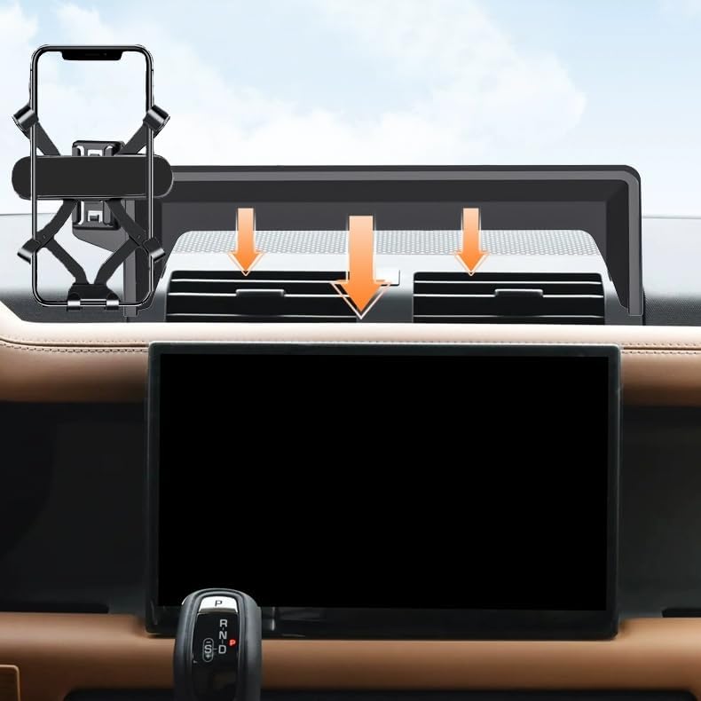 Tailored Phone Holder for Land Rover Defender 90 & 110 (2022-2024) – Premium 11.4-Inch Navigation Screen Mount for Ultimate Safety and Convenience – Effortless Tool-Free Installation & Versatile Fit for All Mobile Devices – Enhance Your Driving Experience with a Luxurious Accessory