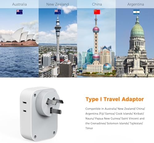 TESSAN Universal European Travel Power Adapter – 3 High-Speed USB Ports (2 USB-C) & 4 AC Outlets for Seamless Device Charging Across France, Germany, Spain, Greece & More – Compact Multi-Port Solution for Global Travelers – Ultimate Type E/F Plug Converter for Efficient Connectivity