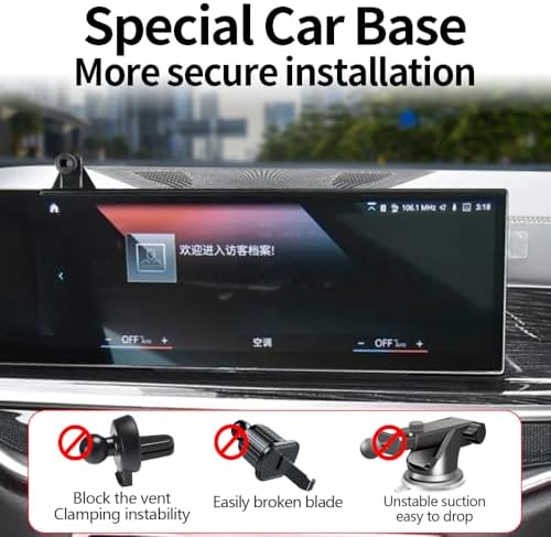 Premium Car Phone Holder for BMW X5 (2014-2018) & X6 (2015-2019) – Custom-Fit Dashboard Mount for Secure Smartphone Access – Enhanced Navigation Experience & Sleek Interior Upgrade – Tool-Free Installation & Adjustable Viewing Angles – Perfect for Driving Safety & Convenience