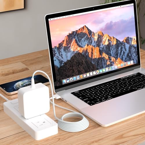 Universal 45 W Mac Book Air Charger – Magnetic T-Tip AC Power Adapter for A1436, A1466, A1465 Models – Compact & Lightweight with Foldable Plug – Fast Energy Delivery for 11″ and 13″ Laptops (2012-2017) – CE/Ro HS Certified for Safety – Includes 6 ft Power Cord & Free Rechargeable Charger – 12-Month Satisfaction Guarantee