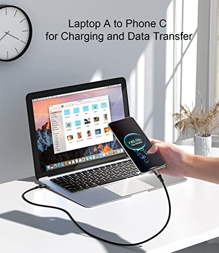 High-Speed USB A to USB C Cable (3.3 FT & 10 FT) – 10 Gbps Data Transfer, 60 W Fast Charging for Samsung Galaxy S23/S22/S21/S20/S10 Ultra & All Type C Devices – Durable Nylon Braided Design for Ultimate Flexibility and Performance