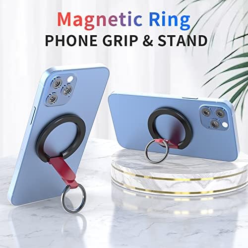 Magnetic 2-in-1 Phone Grip & Kickstand – Rapid X Snapo for i Phone 12-15 Series – Lightweight Aluminum Holder with 360° Flexibility and Enhanced Compatibility – Perfect for Hands-Free Viewing in Multiple Colors