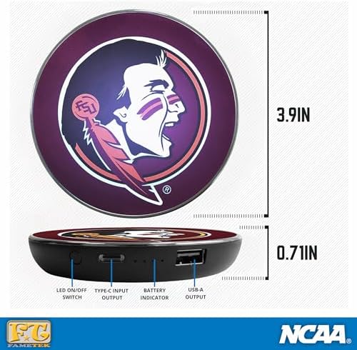 LSU Illuminated Logo Wireless Charger & Portable Power Bank – Dual Charging Pad for Wired and Wireless Devices, Fast Charging Technology, Ideal NCAA Gifts for Graduates and Fans, Ultimate Charging Solution with Enhanced Compatibility