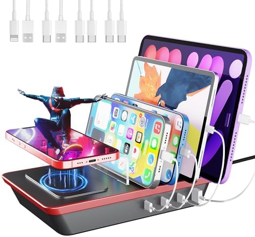 Ultimate 100 W Multi-Device Charging Station: Fast 20 W PD USB-C Ports, 15 W QI Wireless Pad, and Versatile USB 5 V/4.8 A Port – Sleek Design for i Phone, i Pad, Tablets and More – Effortless Power Management for Home and Office