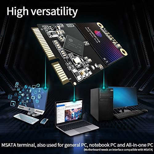 Transform Your Computing with GAMERKING 120 GB m SATA SSD – Lightning-Fast Internal Solid State Drive for Desktops and Laptops, SATA III 6 Gb/s for Superior Speed and Reliability