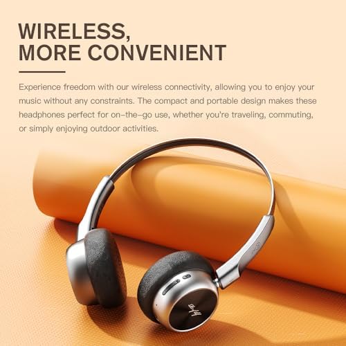Nostalgic Retro Wireless Bluetooth Headphones – 60-Hour Battery Life, Lightweight Comfort, Built-in Microphone, Dual Device Pairing & Custom Sound App for an Immersive 80 s & 90 s Audio Adventure – Ideal for Active Music Enthusiasts and Daily Listening