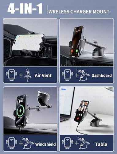 TOPGO Adjustable Car Cup Phone Holder – Secure, No-Wobble Smartphone Mount for i Phone 16 & 4.0-7.0 Inch Devices – Enhance Driving Safety with Optimal Visibility and Easy Access – Sleek Black Design for Any Vehicle