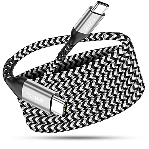15 FT USB-C to USB-C Charging Cable (2 Pack, 60 W) – High-Speed Data Transfer & Power Delivery for i Phone 15 Pro, Samsung Galaxy S23/S22, Google Pixel 6 Pro, and More – Ultimate Compatibility & Durability for On-the-Go Charging Solutions