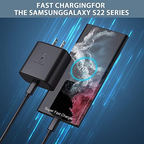 45 W Ultra-Fast USB C Charger Set for Samsung Galaxy Devices – 3-Pack with 6 ft Cables – Optimal Charging Solution for Galaxy S25/S24/S23/S22/Note 10 – Enhanced Safety Features for Home & Travel Use – Maximize Your Device’s Efficiency and Convenience