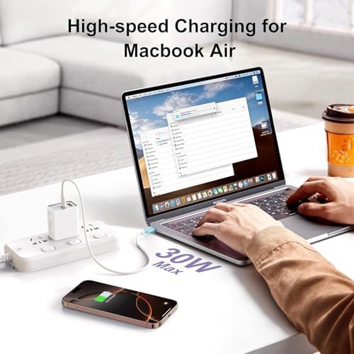 30 W Dual Port USB C Fast Charger Pack – Rapid Charging Adapter for i Phone 16/15/14/13/Pro/Pro Max & i Pad, Enhanced Compatibility with Samsung S21/S22 & Google Pixel – Compact Power Solution for Home, Office & Travel
