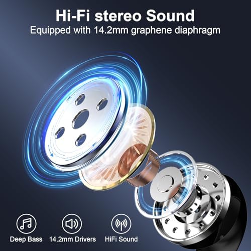 Unleash Premium Sound: Waterproof Bluetooth Earbuds for Samsung Galaxy S25 Ultra/Z Flip Fold 7/S24/S23 & Android – Deep Bass, Advanced Noise-Cancellation, Quick Bluetooth Pairing, Perfect for Active Lifestyles and Music Enthusiasts