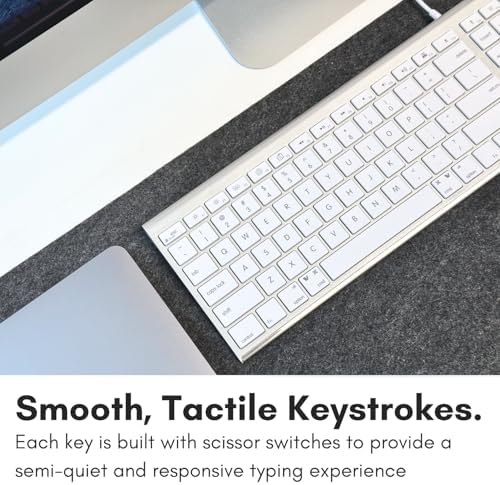 Elevate Your Mac Experience with the Macally USB C Keyboard – Ultra-Slim Wired Design with Dual USB A & C Connectivity, 110 Responsive Scissor Keys, and 20 Productivity Boosting Shortcuts for Mac Book Pro, Air, Mini, i Mac, and i Pad – Stylish Silver Finish for Enhanced Workspace Aesthetics