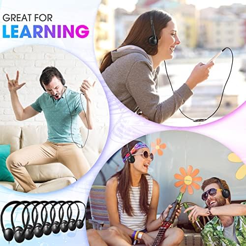 Chumia 50-Piece Classroom Over-Ear Headphones Set – Stylish Dark Blue Adjustable Earphones for Kids, Teens & Adults – Ideal for Enhancing Online Learning, Group Collaboration & Device Compatibility