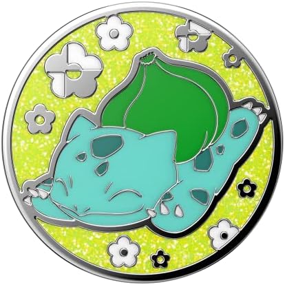 Mag Safe-Compatible Pop Socket Phone Grip Featuring Sleepy Bulbasaur – Secure Hands-Free Kickstand with Wireless Charging Support – Ideal Pokémon Accessory for Enhanced Device Handling and Viewing Experience