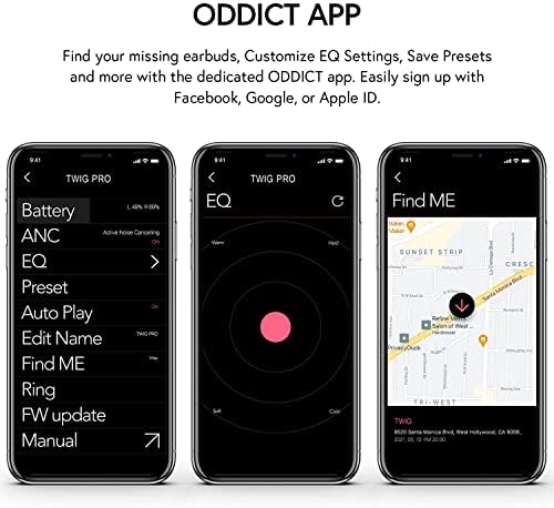 Phiaton ODDICT TWIG PRO True Wireless Earbuds – Advanced Hybrid Active Noise-Canceling, Qualcomm Snapdragon Sound, Ergonomic Half-in-Ear Comfort, Sleek Aluminum Gray Finish for Enhanced Audio Experience and Seamless Device Compatibility