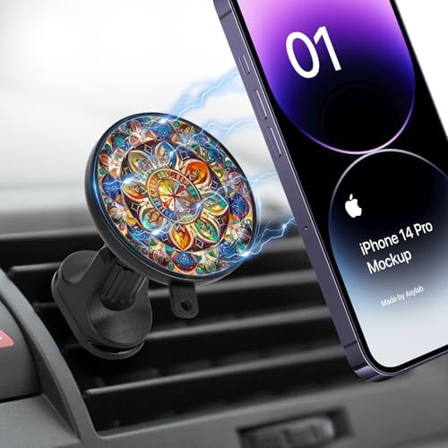 Elevate Your Driving Experience with the 15 W Mag Safe Magnetic Car Wireless Charger – 360-Degree Rotating Phone Holder for i Phone 14, 15 & 16 Pro – Effortless Installation on Dashboard or Vent for Ultimate Convenience and Fast Charging