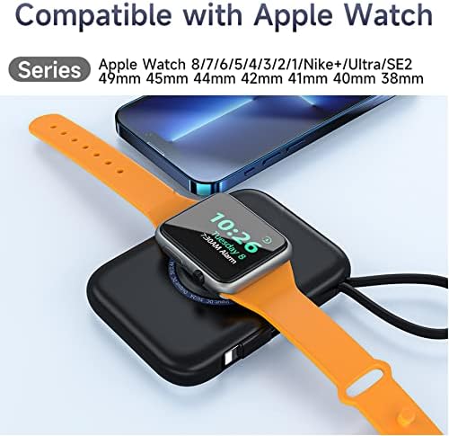 HUOTO Ultra-Compact 5000 m Ah Portable Charger – Premium Power Bank for i Phone 14/13/12/11/8/7/6 & Apple Watch Series 1-9 – Fast Charging, Lightweight, and Versatile Charging Solution for On-the-Go Lifestyle