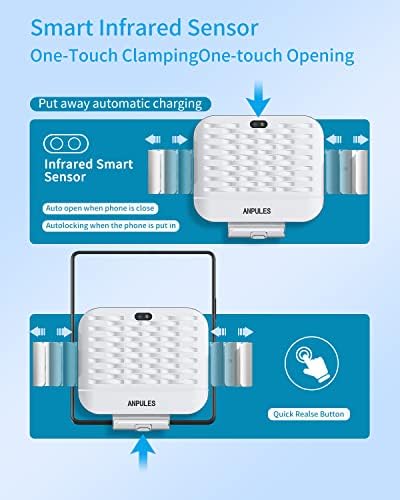 ANPULES 2-in-1 Wireless Charging Stand for Samsung Galaxy Z Fold Series and Buds – Fast Charging Dock with 3 Coils for Enhanced Compatibility and Efficiency, Sleek Design for Tidy Spaces, Non-Slip Surface for Secure Charging