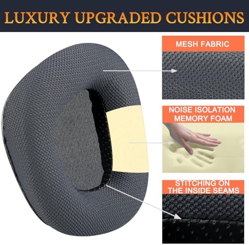 Upgrade Your Corsair Void Gaming Headset with SOULWIT Burgundy Mesh Replacement Earpads – Premium Noise-Isolating Ear Cushions for Unmatched Audio Clarity and Comfort – Effortless Installation with Long-Lasting Durability for Serious Gamers